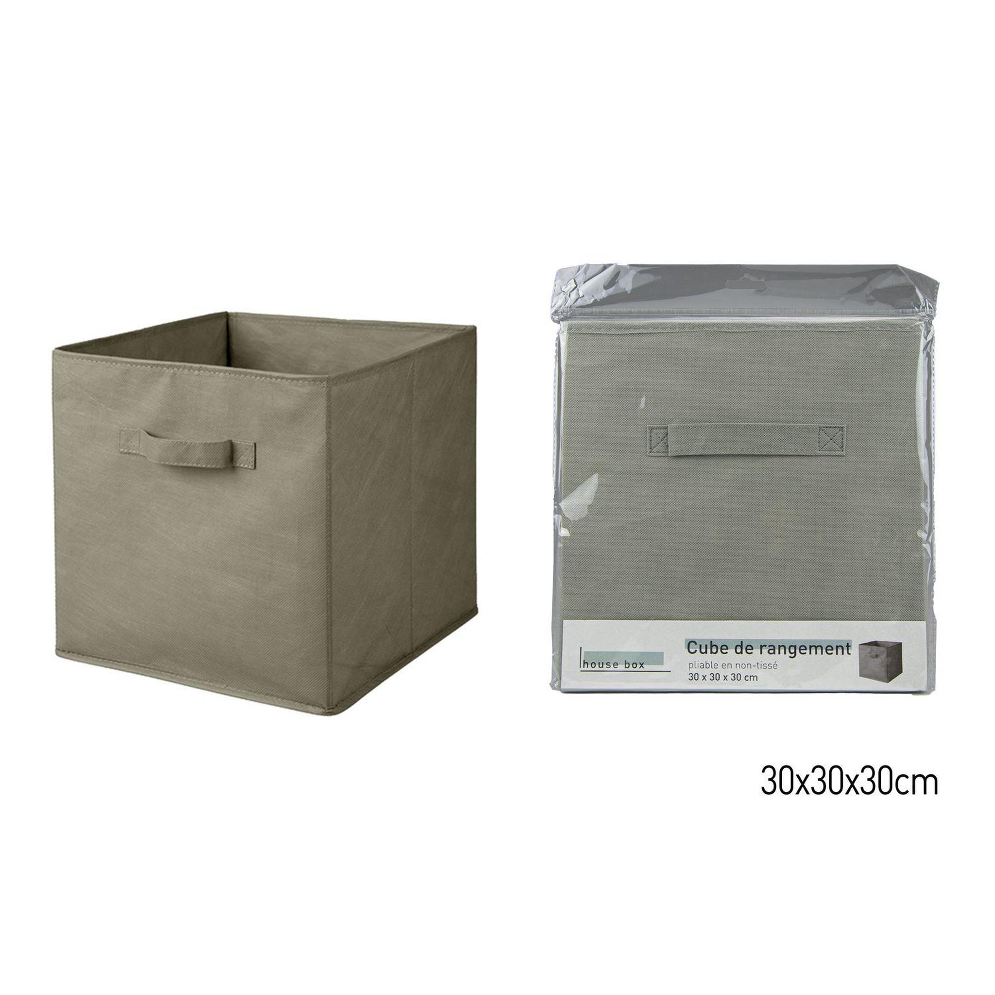 Voir la diapositive 3 : TOILINUX Lot de 12 cubes de rangement pliables en tissus avec poignée