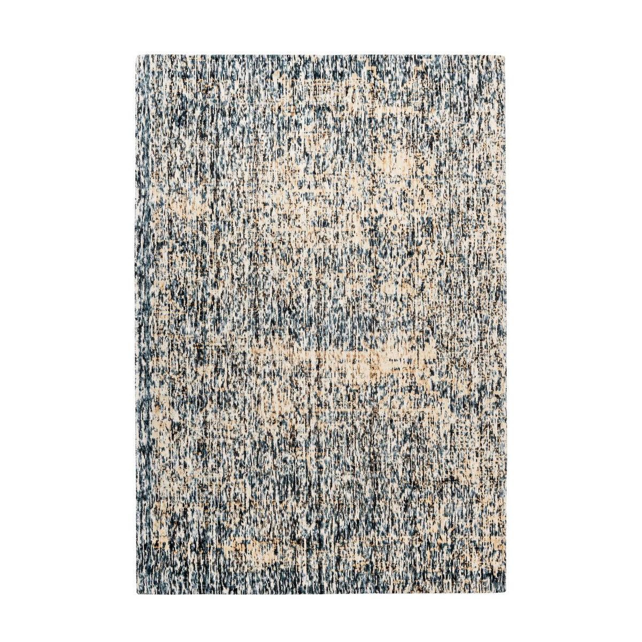 Voir la diapositive 1 : Paris Prix Tapis Tissé à Poils Courts  Puerto  Bleu & Beige