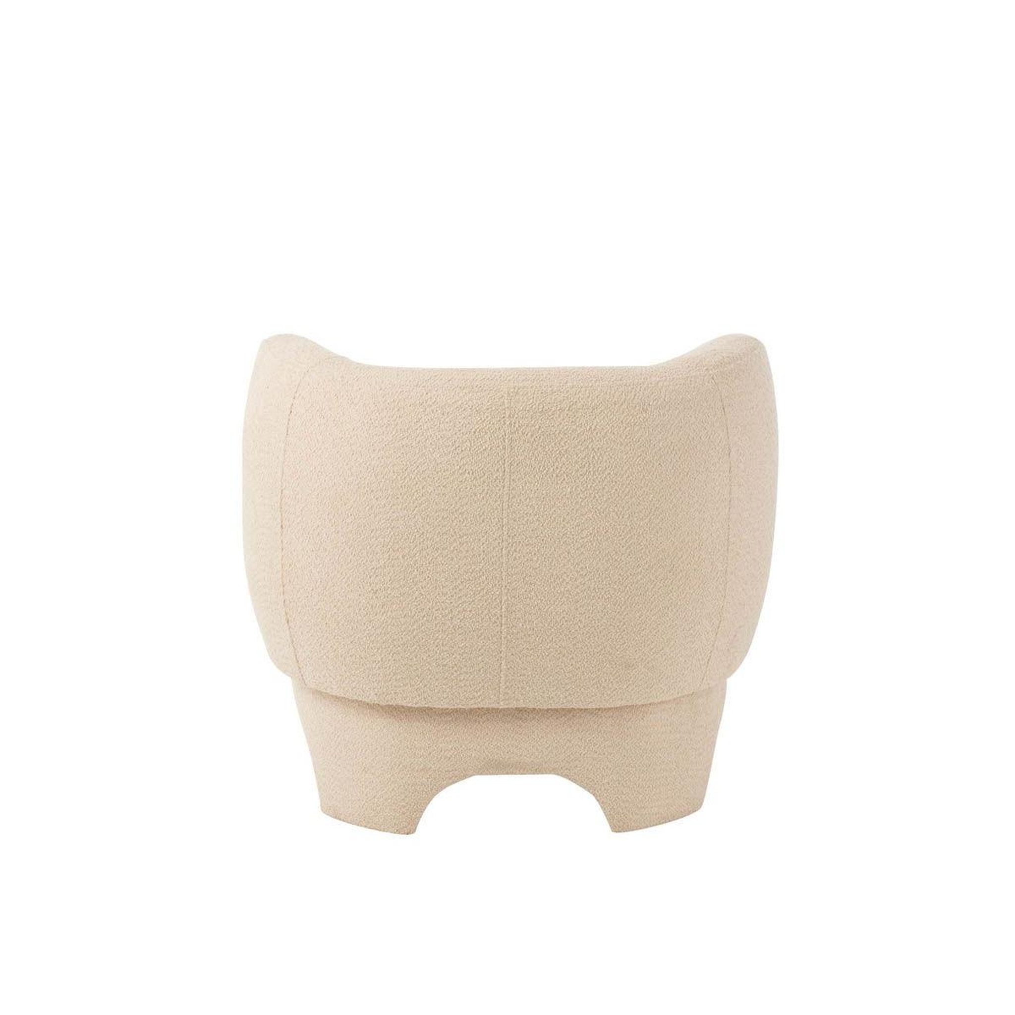 Voir la diapositive 4 : J-LINE Fauteuil design tricoté  erwin  80cm blanc