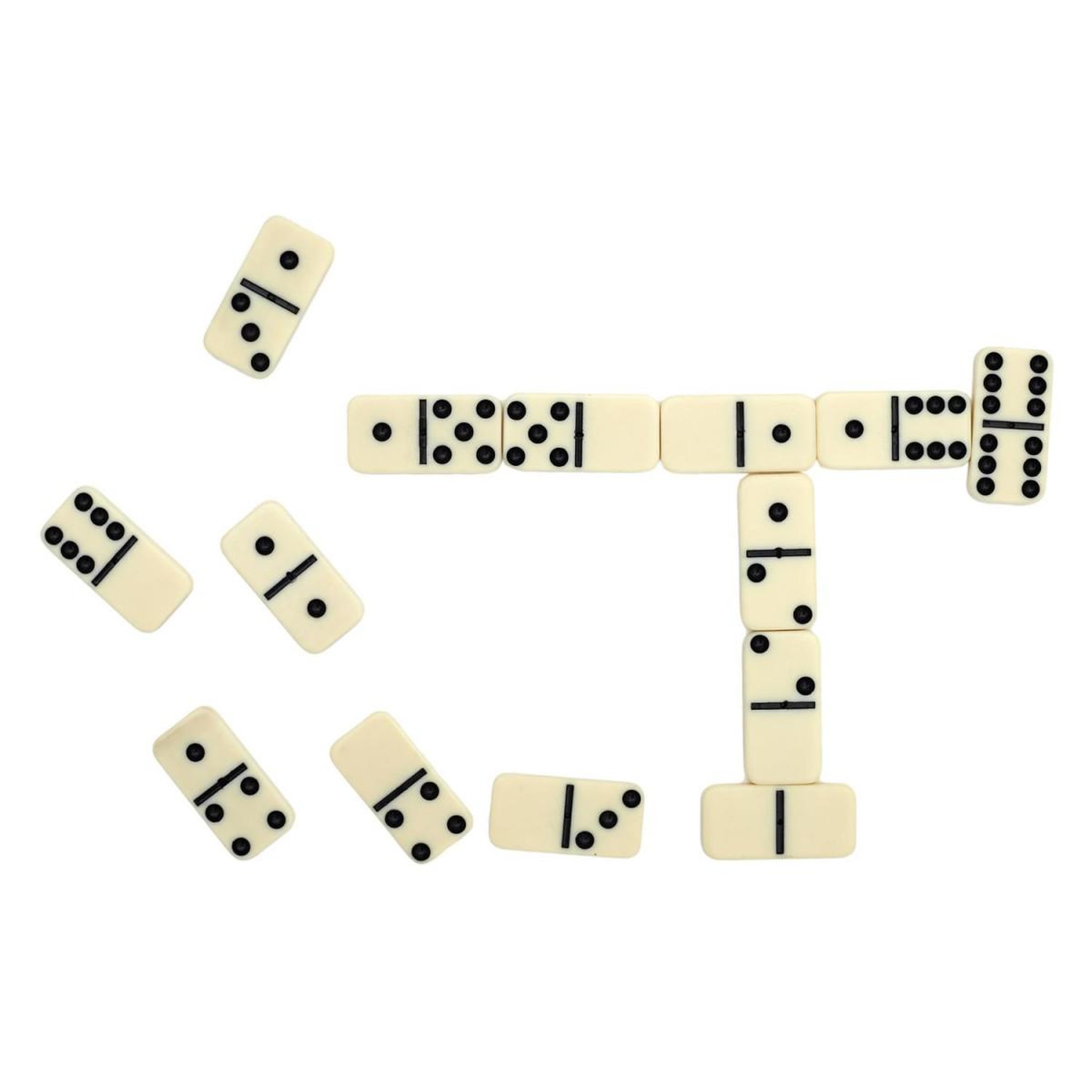 Voir la diapositive 2 : MISTER GADGET Jeu de société  domino  5cm ivoire & noir