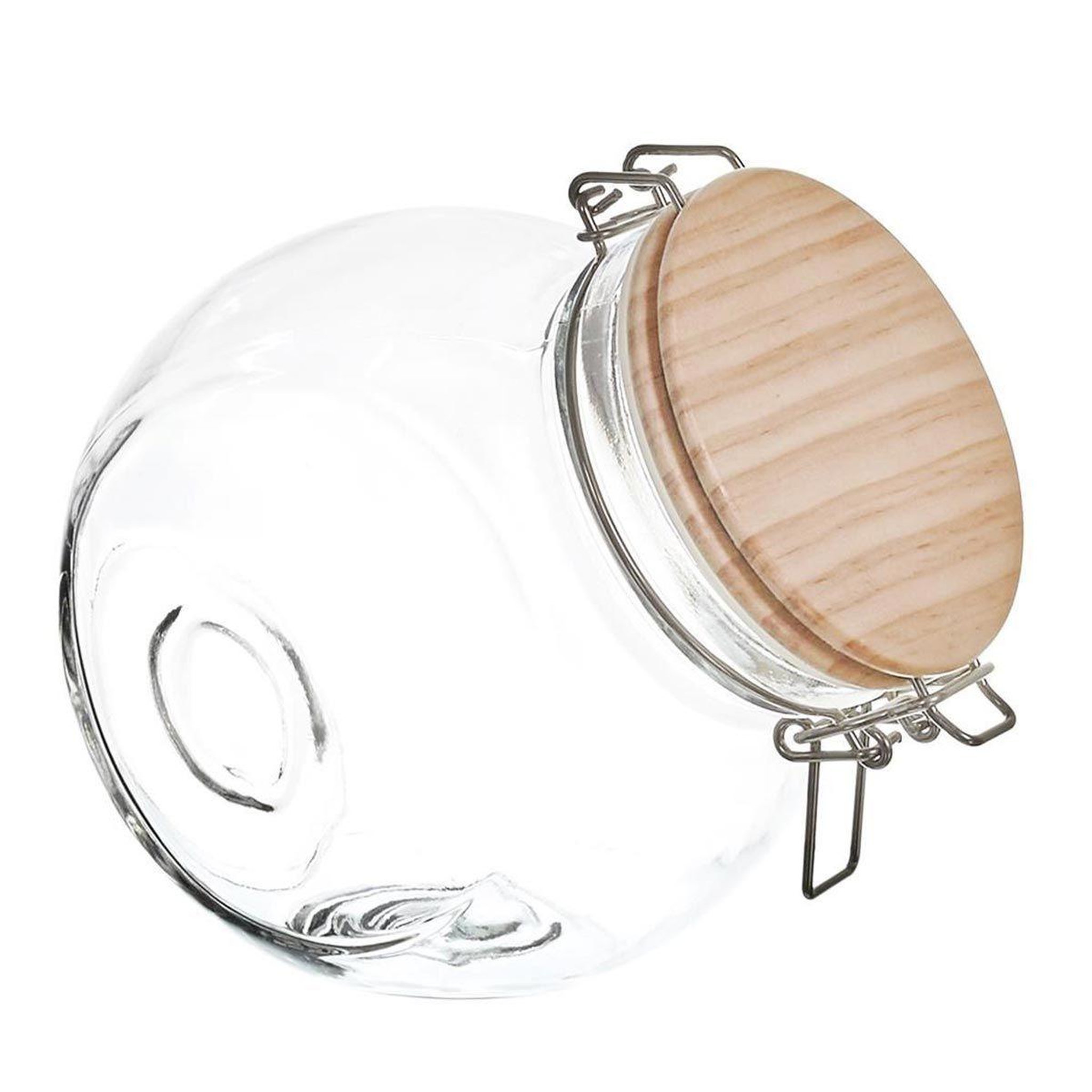 Voir la diapositive 1 : COOK CONCEPT Bocal de Conservation  Bois  1,3L Transparent