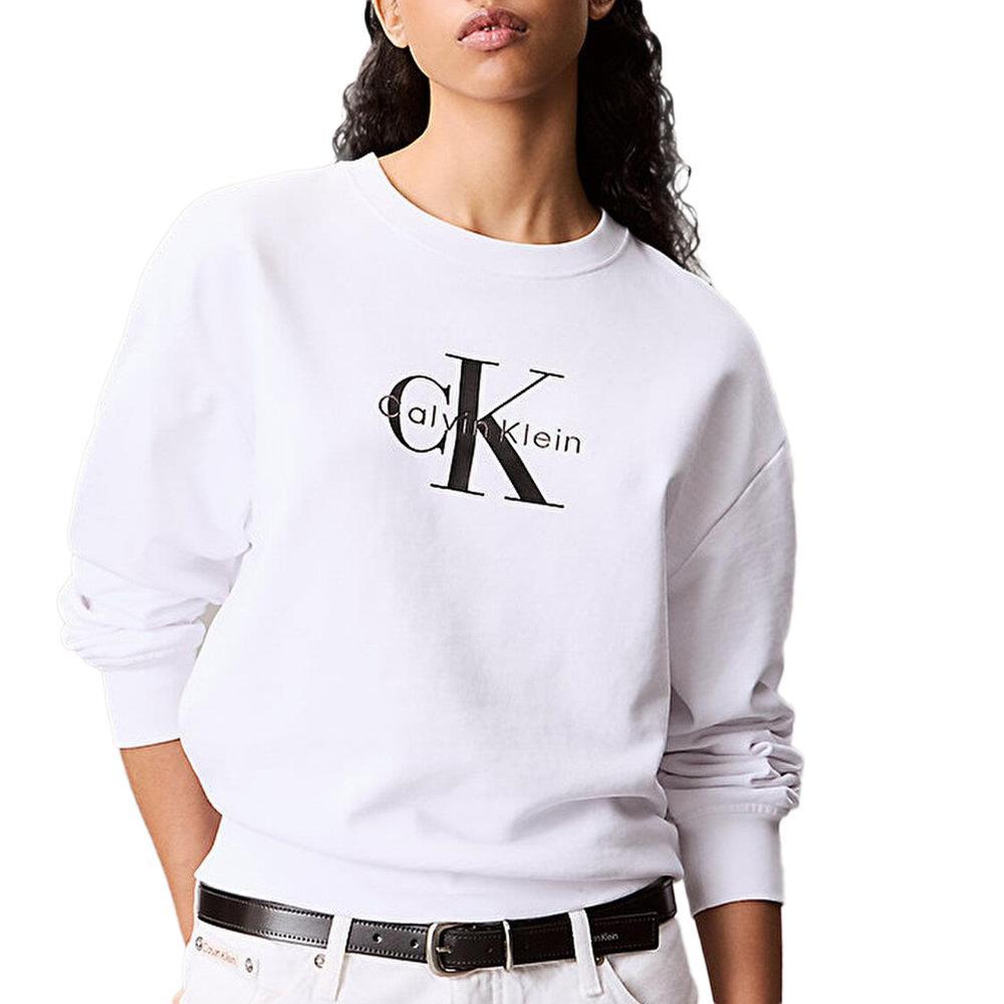 CALVIN KLEIN JEANS Sweat Blanc Femme Calvin Klein Jeans LV047B234G. Coloris disponibles : Blanc