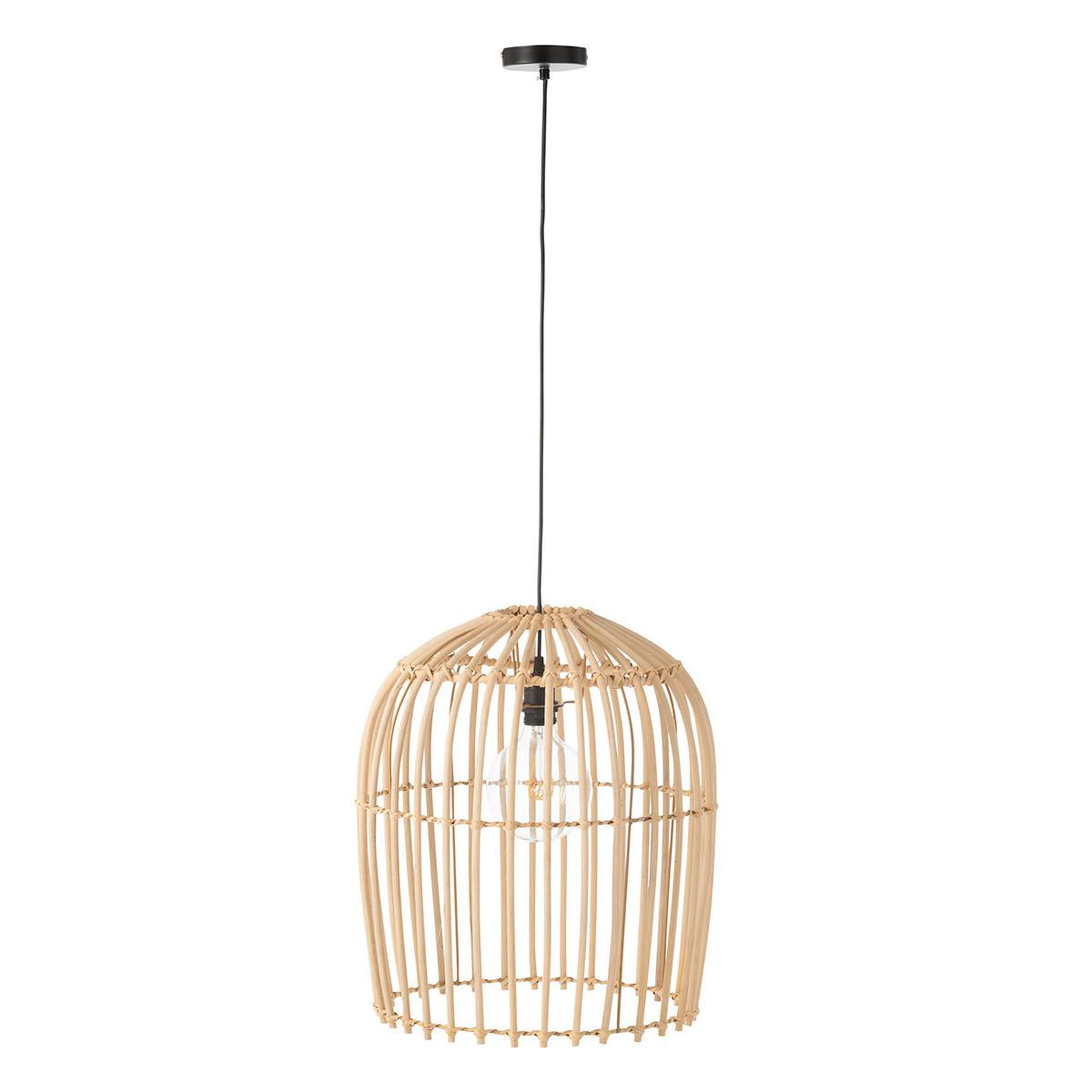 Voir la diapositive 1 : J-LINE Lampe Suspension en Rotin  Wie  48cm Naturel