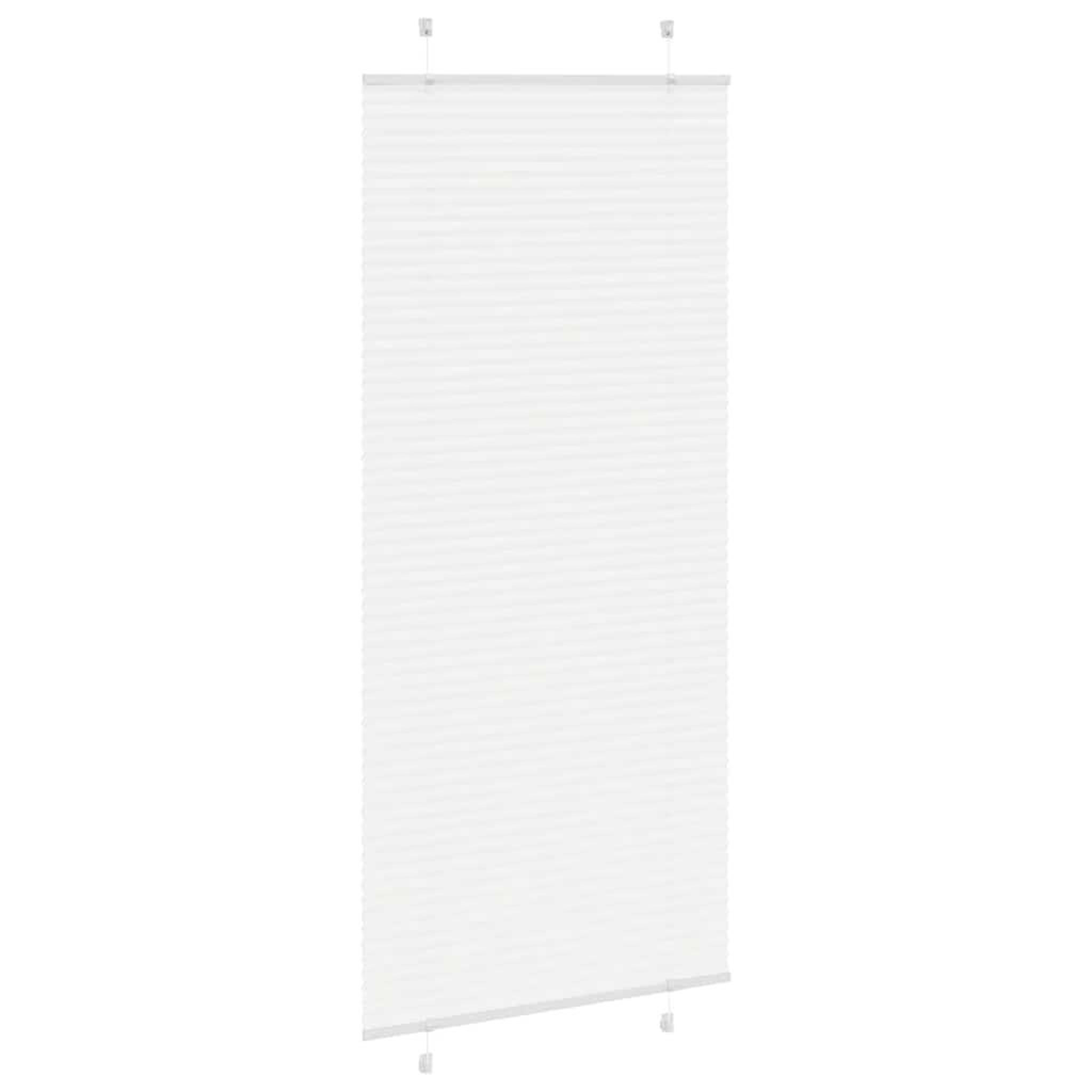 Voir la diapositive 4 : VIDAXL Store plisse blanc 85x200 cm largeur du tissu 84,4 cm polyester
