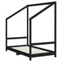 Voir la diapositive 3 : VIDAXL Cadre de lit pour enfant noir 80x160 cm bois de pin massif