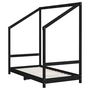 Voir la diapositive 3 : VIDAXL Cadre de lit pour enfant noir 80x160 cm bois de pin massif