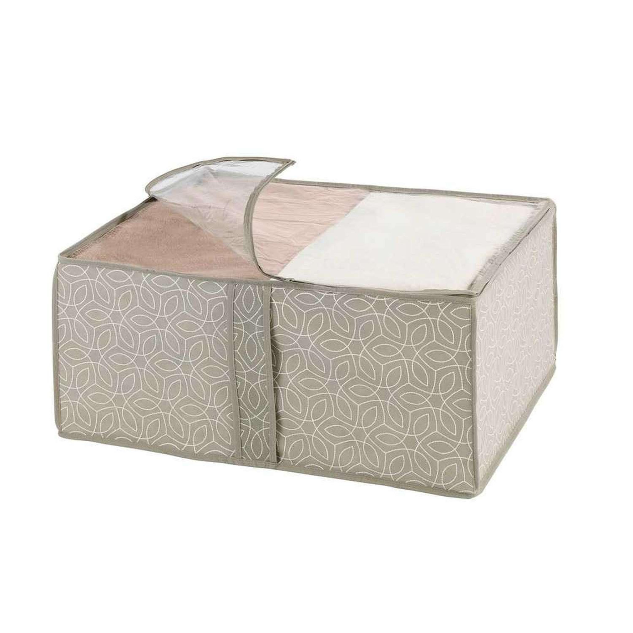 Voir la diapositive 4 : Wenko Boite de rangement rectangulaire - 55 x 40 x 20 cm - beige