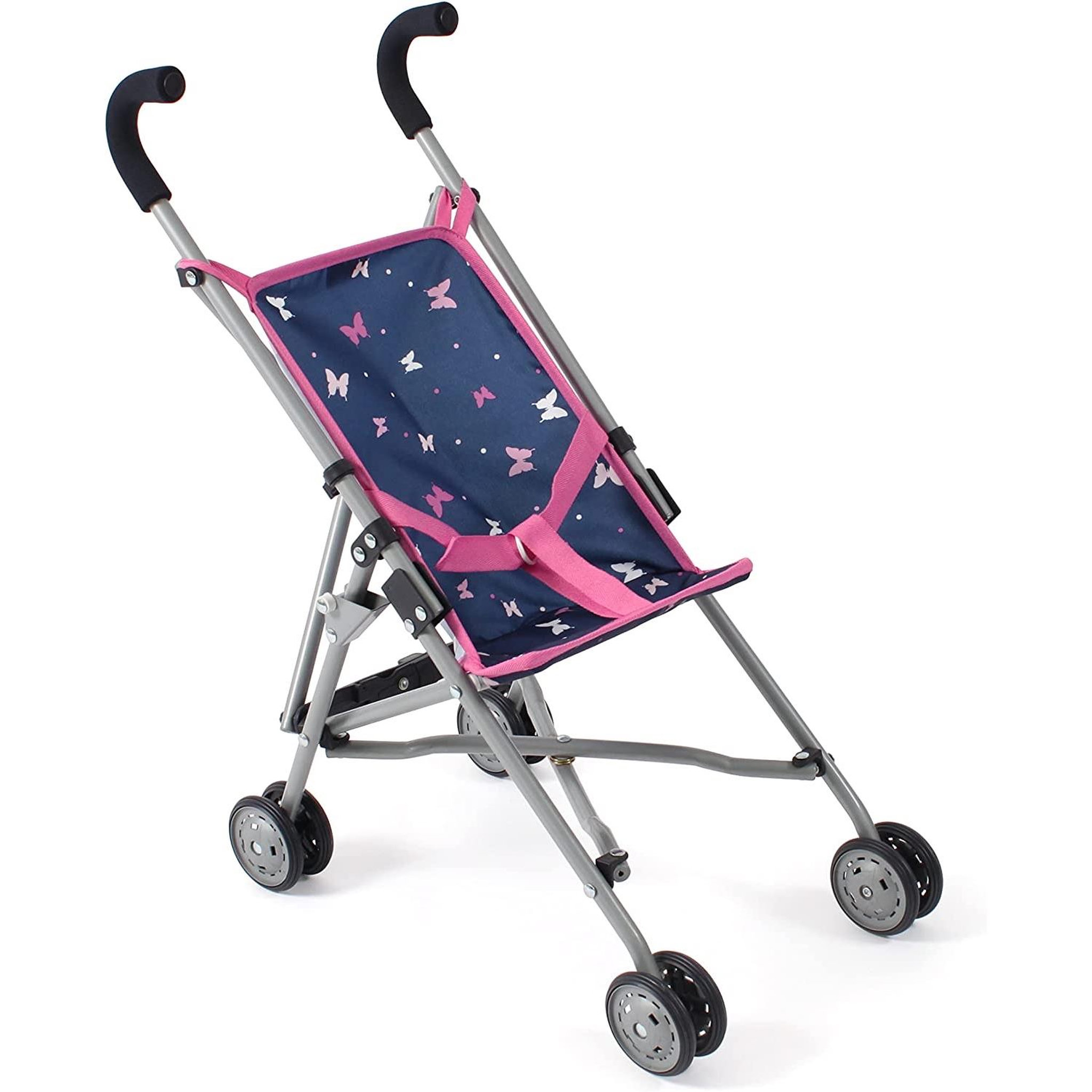 BAYER CHIC 2000 Mini-Buggy ROMA Papillons rose bleu pour poupée