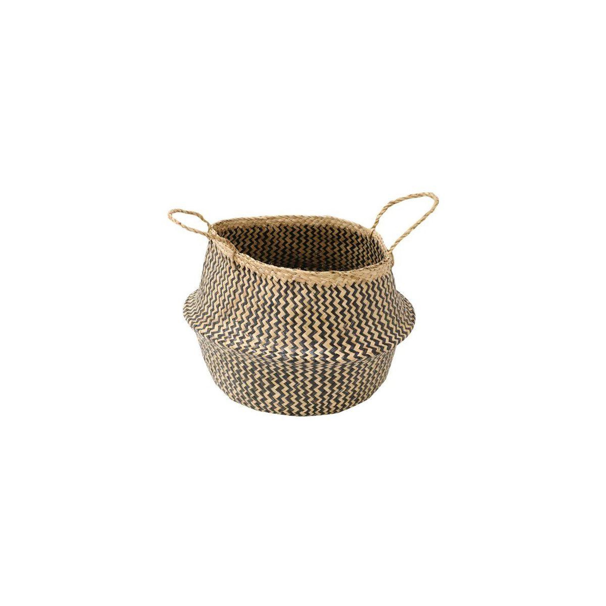 Compactor Panier Belly noir et naturel M pliable