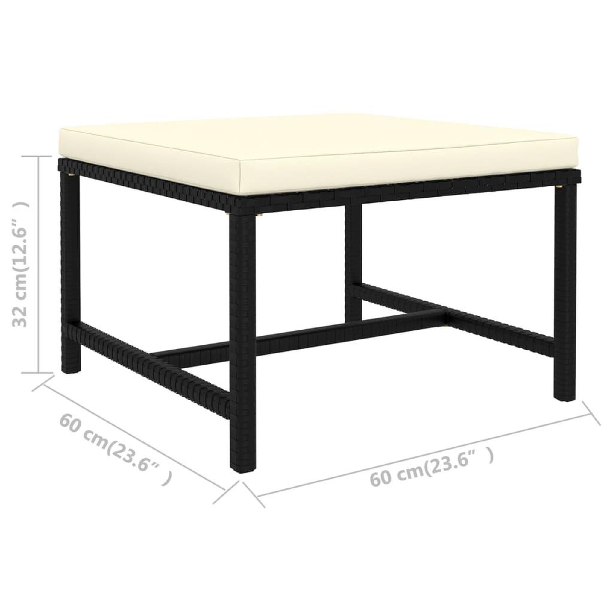Voir la diapositive 6 : VIDAXL Salon de jardin 5 pcs avec coussins noir resine tressee