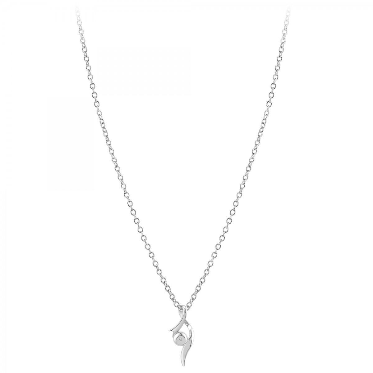 SC CRYSTAL Collier SC Crystal orné d'un véritable diamant blanc