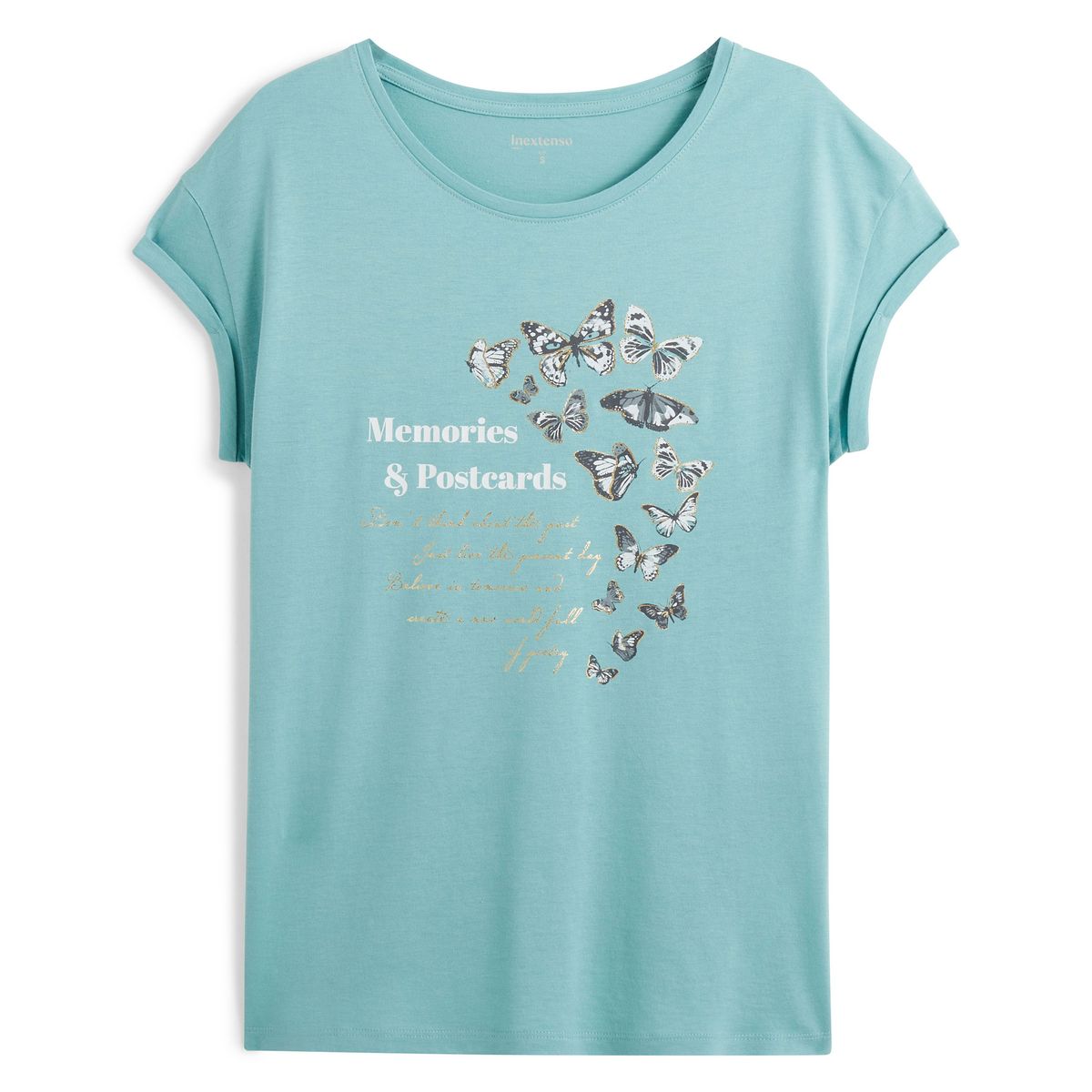 INEXTENSO T-shirt Turquoise femme