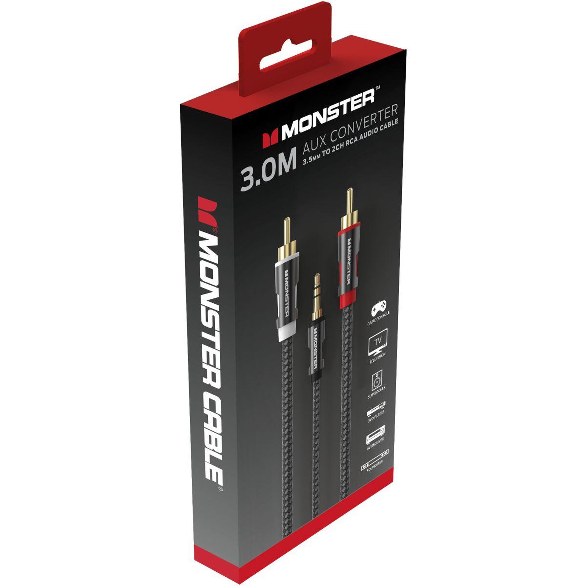 Voir la diapositive 3 : Monster Cable Câble jack 3.5mm/2 rca 3m
