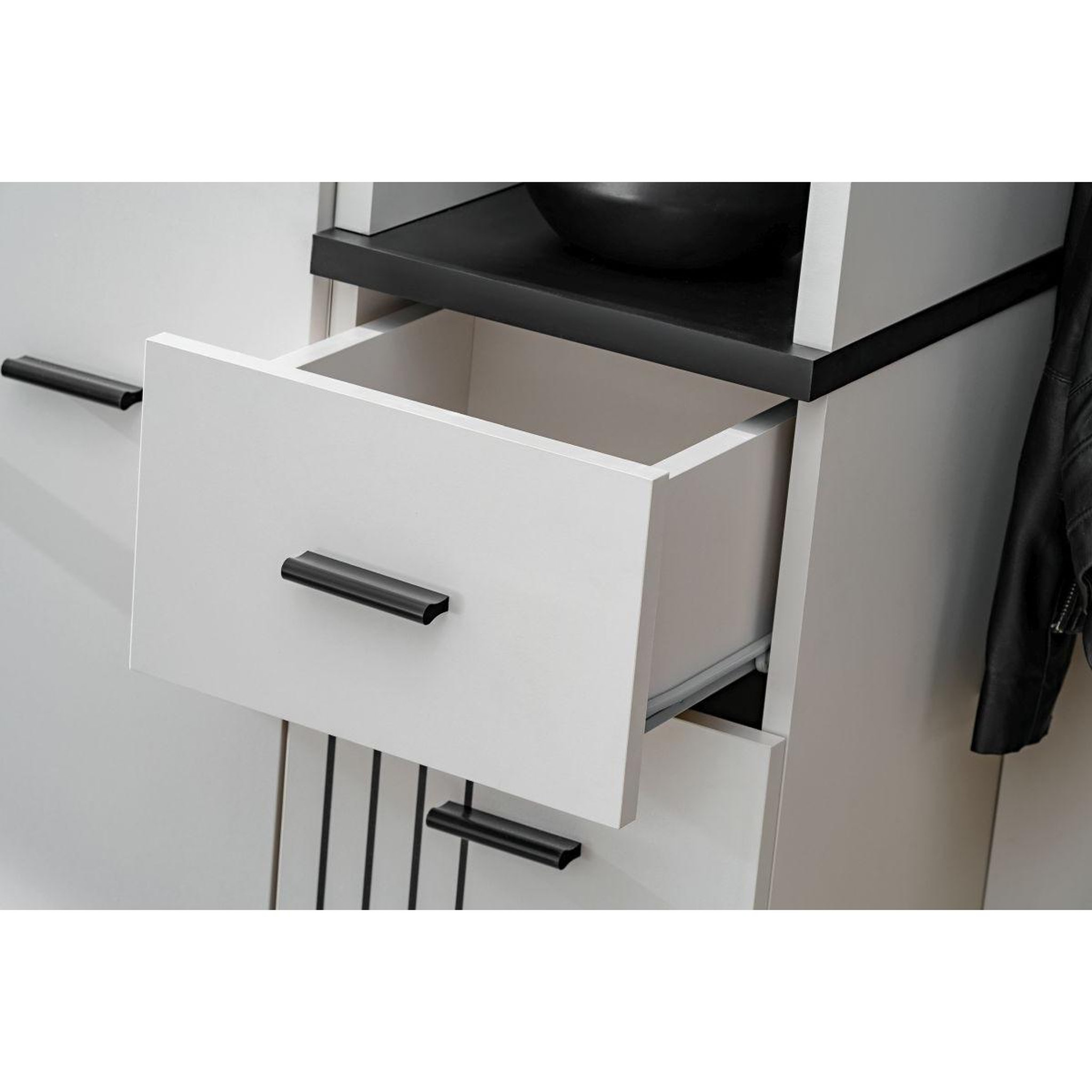 Voir la diapositive 6 : Paris Prix Colonne de rangement  hugo  203cm gris & noir