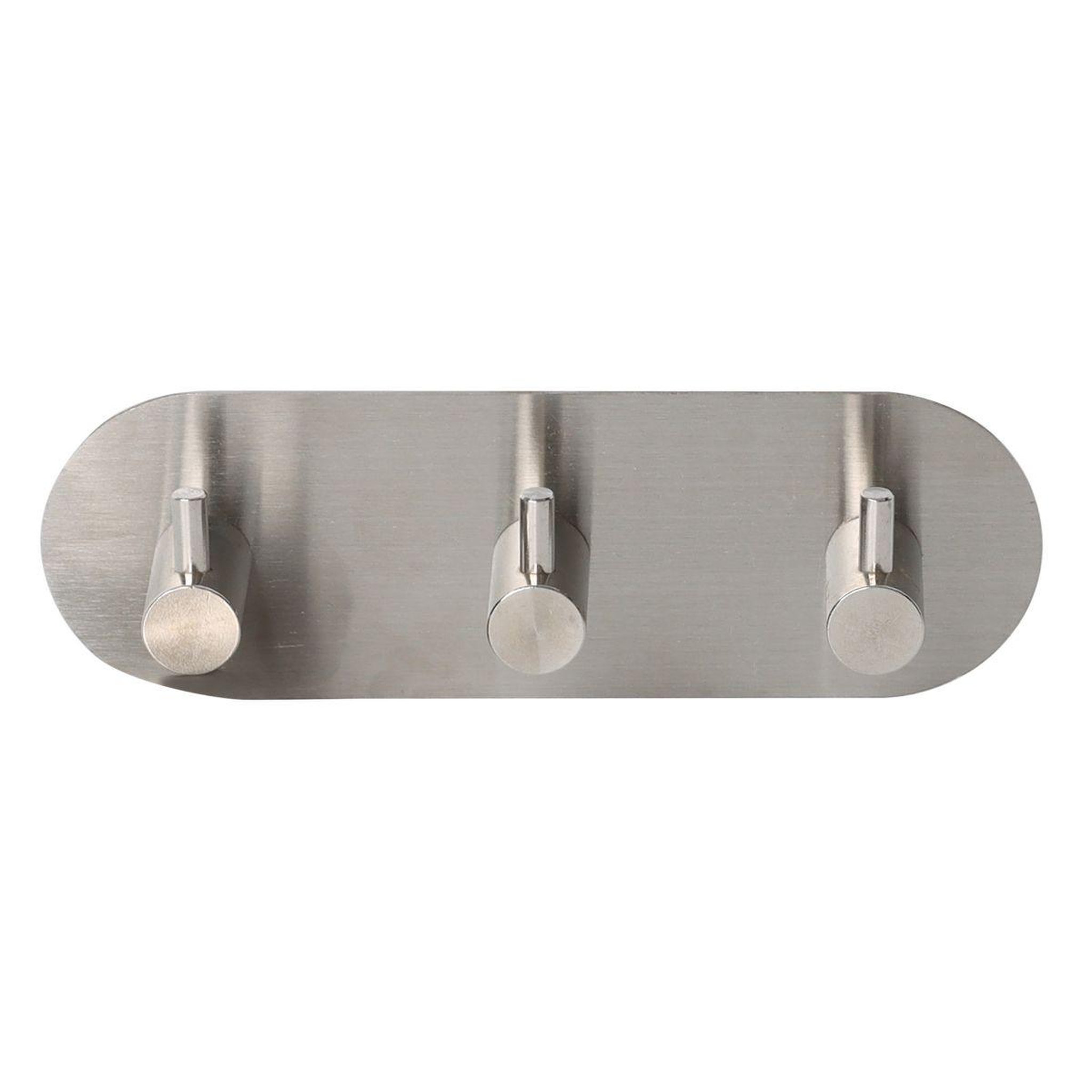 Voir la diapositive 3 : Douceur d'Intérieur Patère adhésive ovale 3 crochets  fixeo  14cm chrome