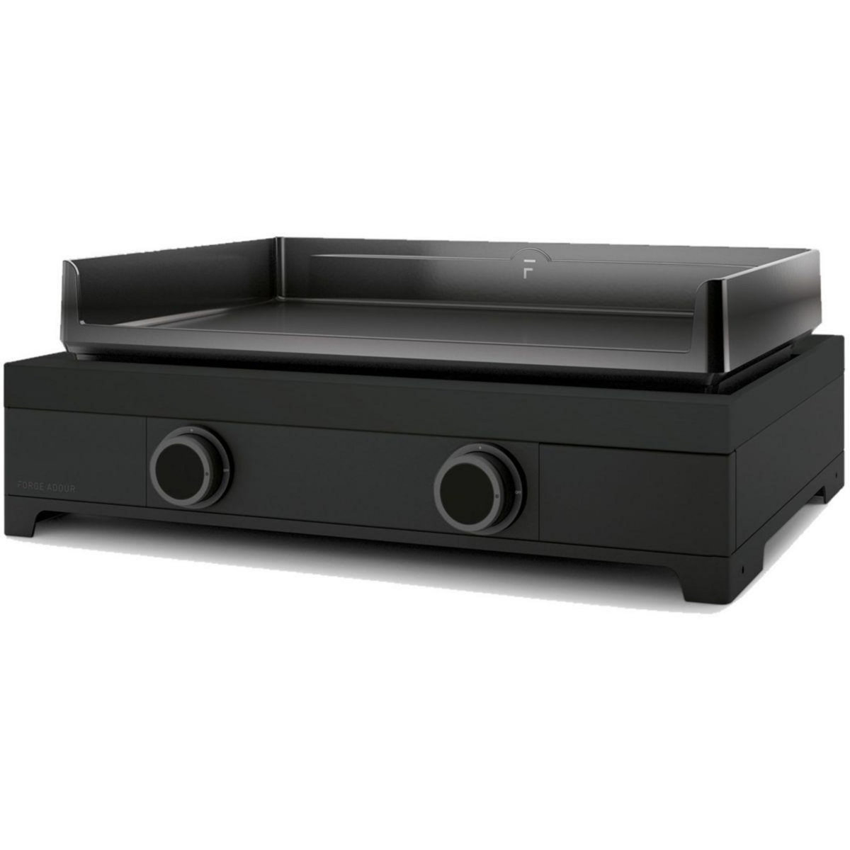 FORGE ADOUR Plancha gaz modern G 60 A N noir 2 brûleurs à poser, 60.5x42 cm