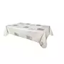 HABITABLE Nappe en toile cirée rectangulaire provençale Vera - L. 140 x l. 240 cm - Blanc