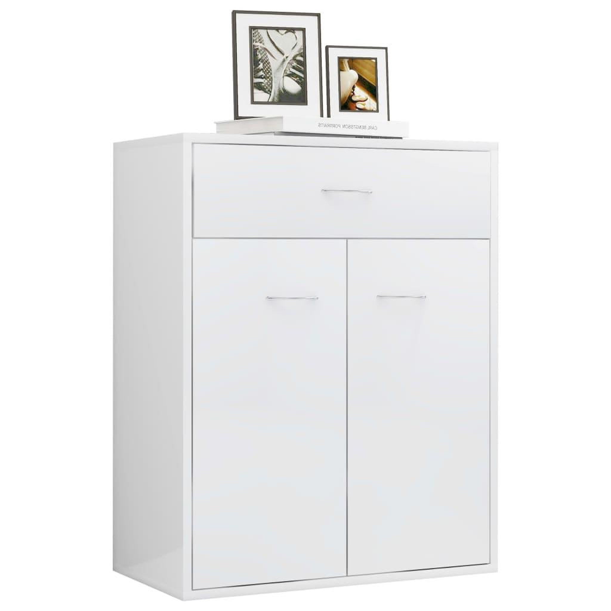 Voir la diapositive 4 : VIDAXL Buffet Blanc brillant 60x30x75 cm Bois d'ingenierie