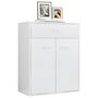 Voir la diapositive 4 : VIDAXL Buffet Blanc brillant 60x30x75 cm Bois d'ingenierie
