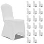 Voir la diapositive 1 : VIDAXL Housses elastiques de chaise Blanc 18 pcs