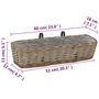 Voir la diapositive 6 : VIDAXL Jardiniere de balcon 2 pcs Osier avec doublure en PE 60 cm