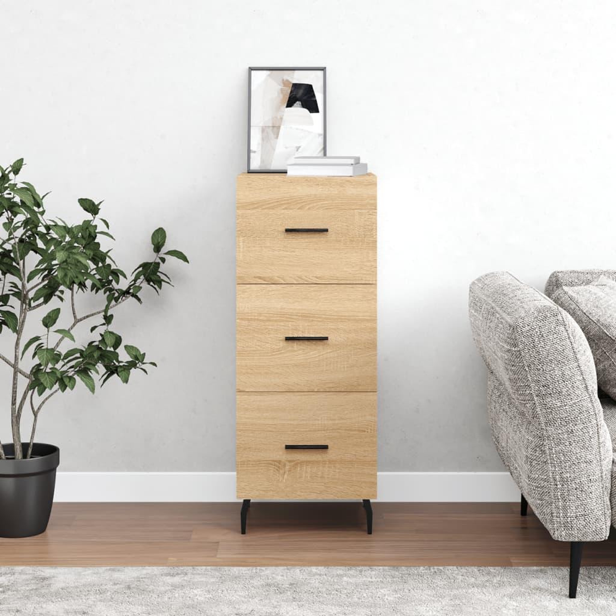 VIDAXL Buffet Chene sonoma 34,5x34x90 cm Bois d'ingenierie