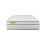 Voir la diapositive 5 : SEPTNUITS Matelas + sommier gris Memo Luxe Ressorts ensachés + mémoire de forme 5 zones de confort MAXI épaisseur