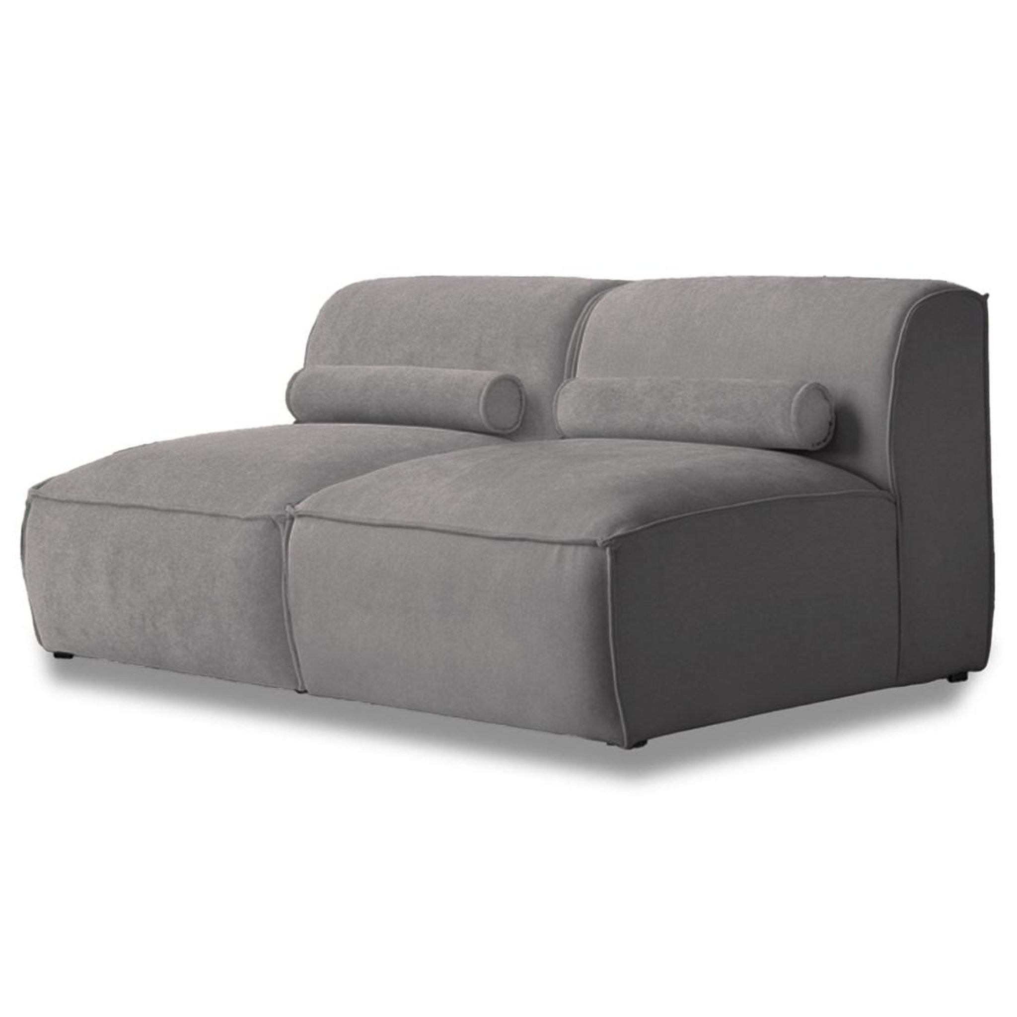 Voir la diapositive 1 : BEST MOBILIER Felix - canapé modulable 2 places en tissu texturé