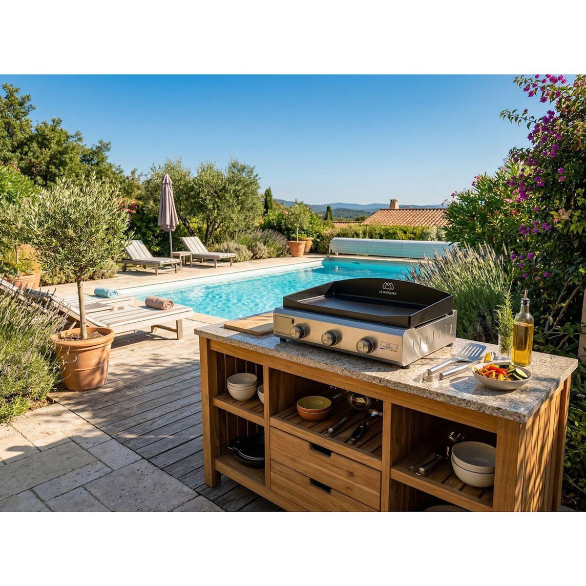 Le marquier Plancha gaz AMALIA 360 INOX V3 PLEA360IV3