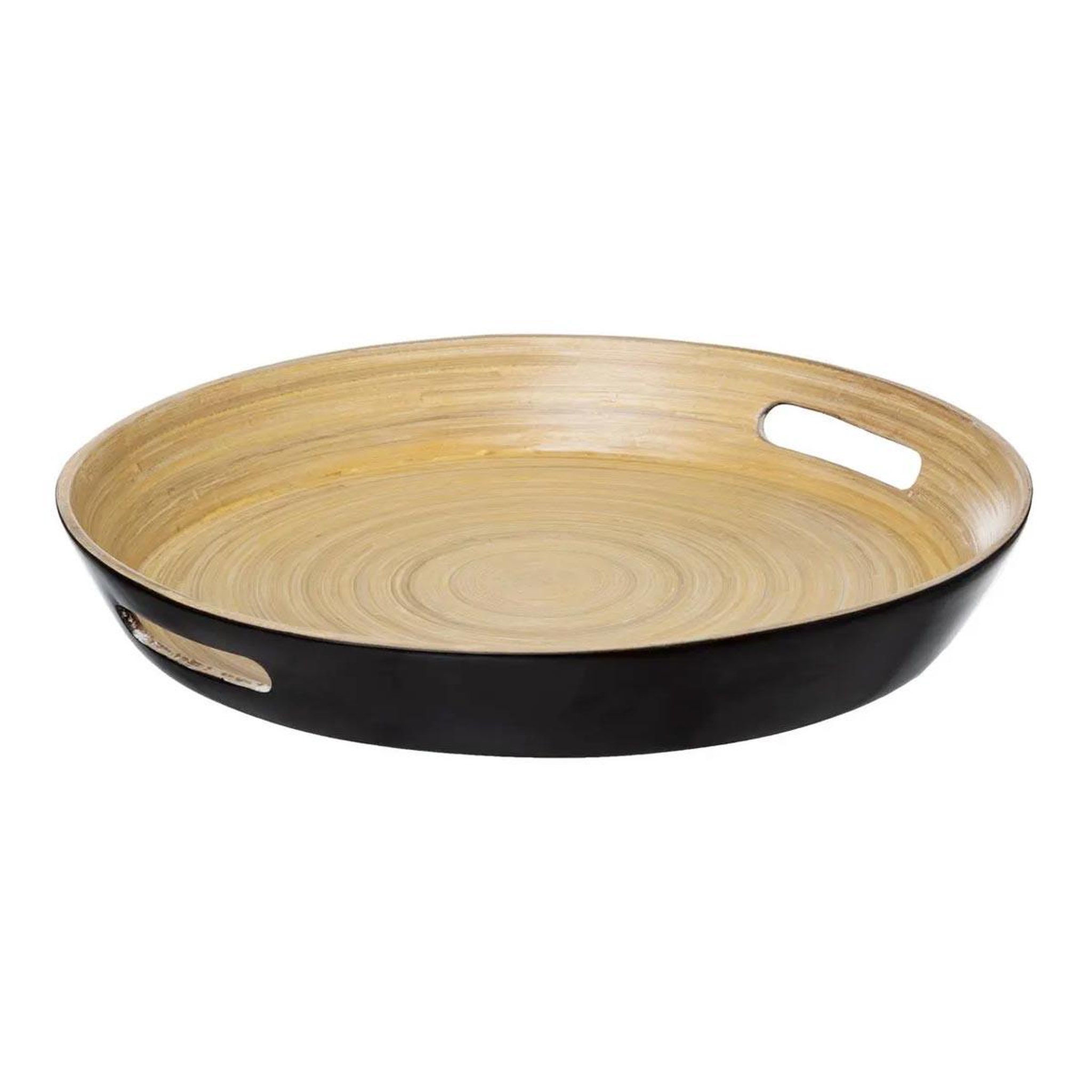 FIVE Plateau rond en bambou  modern  42cm charbon