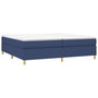Voir la diapositive 3 : VIDAXL Sommier a lattes de lit avec matelas Bleu 200x200 cm Tissu