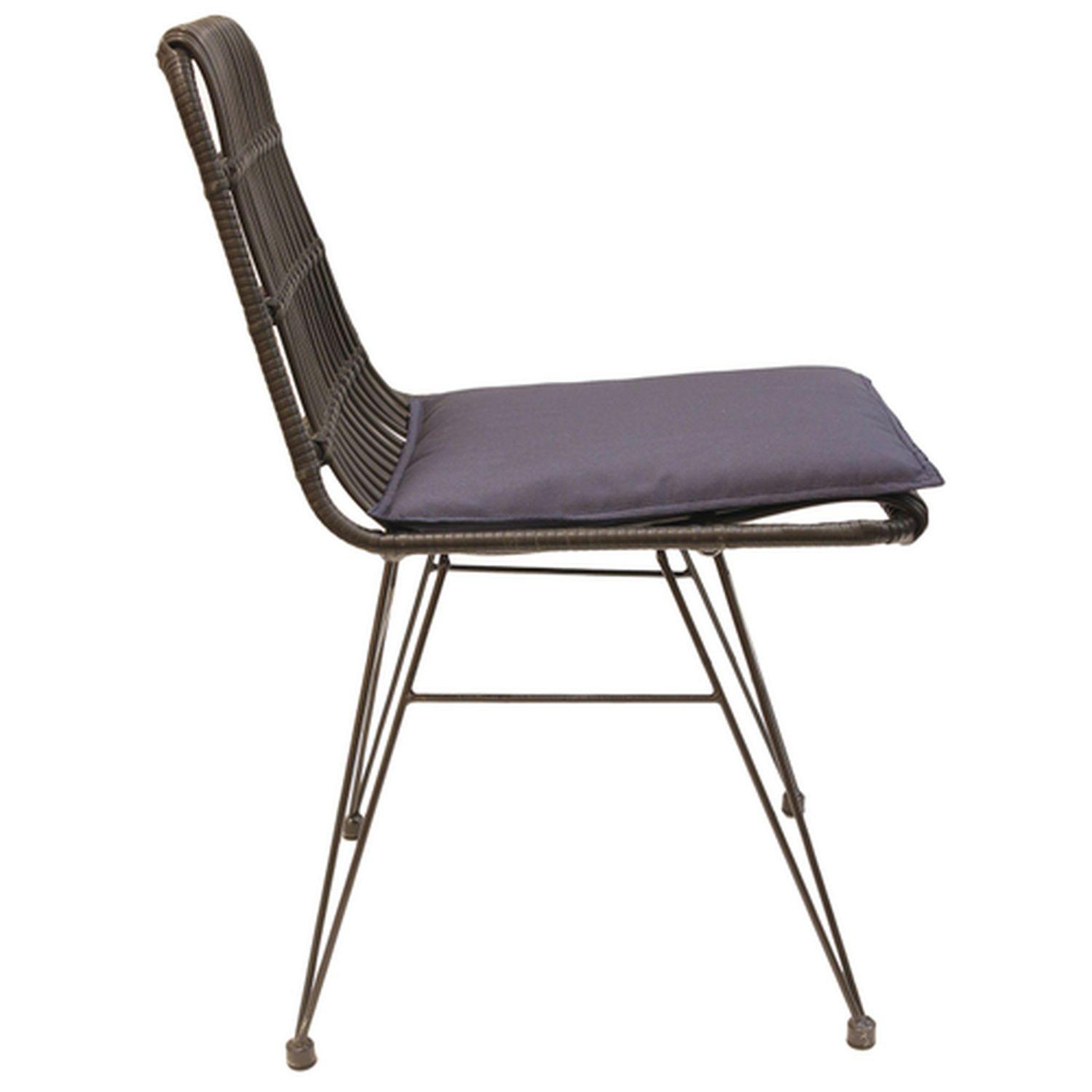 Voir la diapositive 3 : The Home Deco Factory Chaise de jardin tressée design ethnique Surabaya
