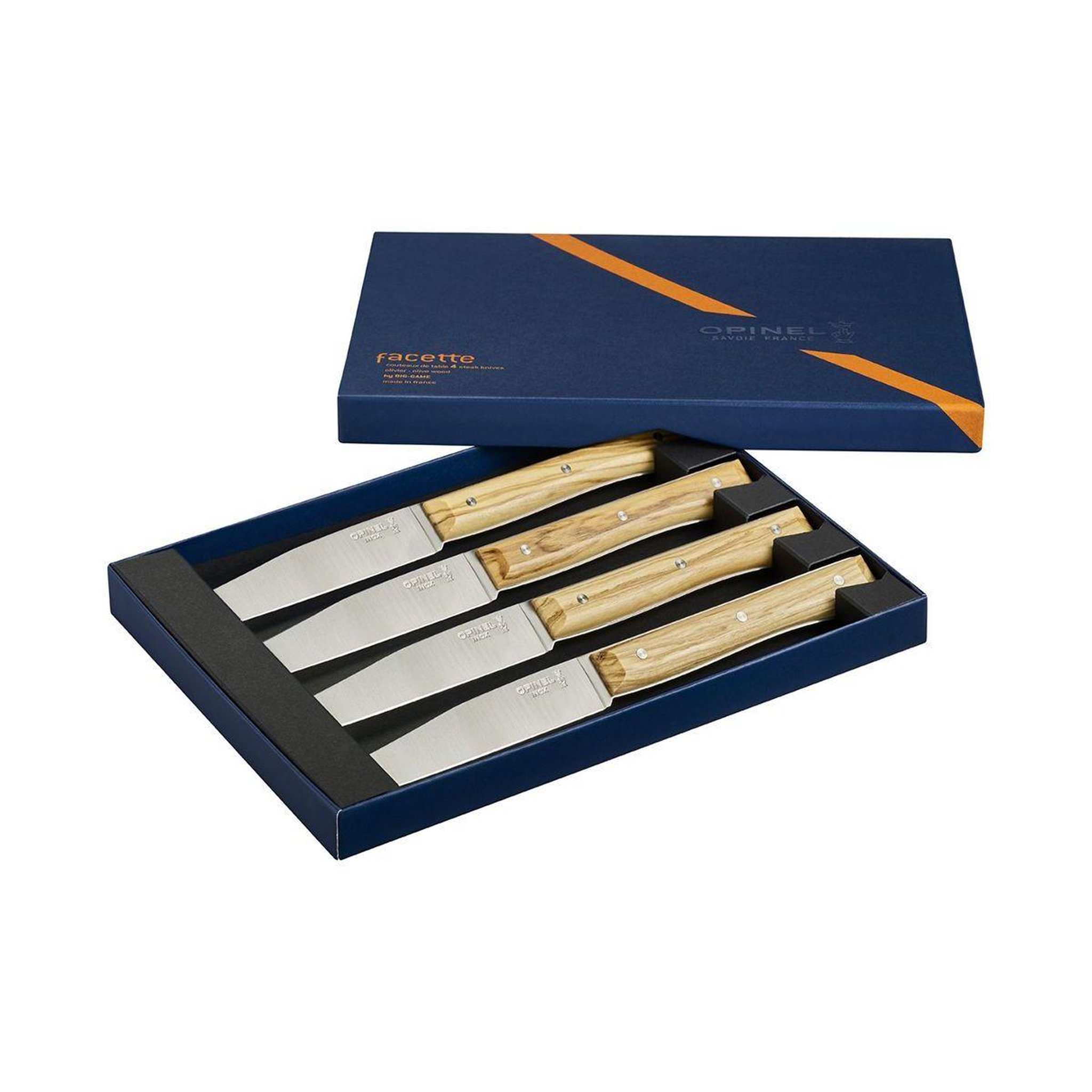 Opinel Couteau Coffret facette 4 Olivier