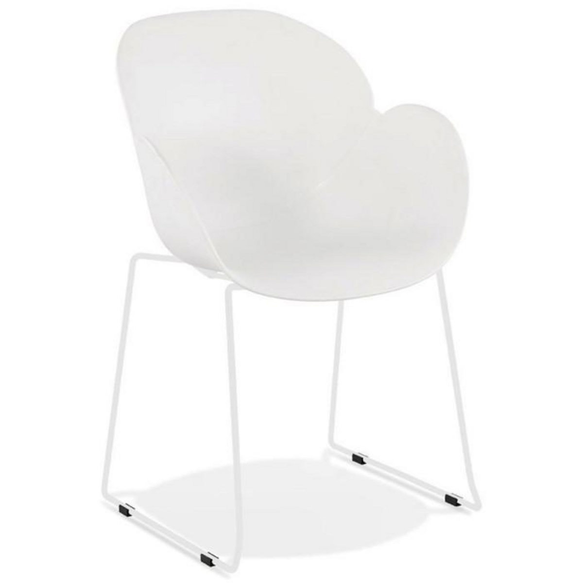 Paris Prix Chaise Design avec Accoudoirs  Riod  89cm Blanc