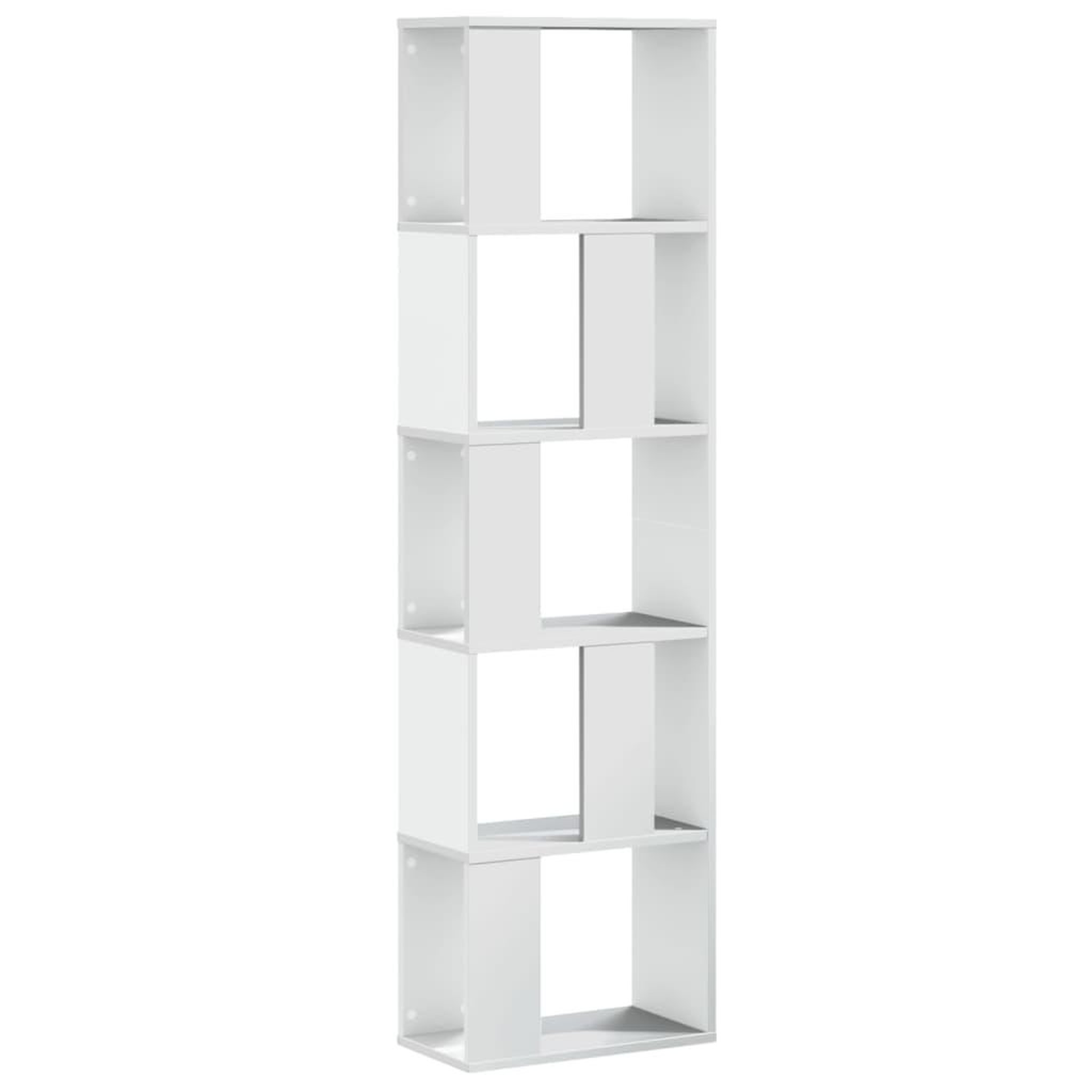 Voir la diapositive 2 : VIDAXL Bibliotheque 5 niveaux blanc 45x23,5x162,5 cm bois d'ingenierie