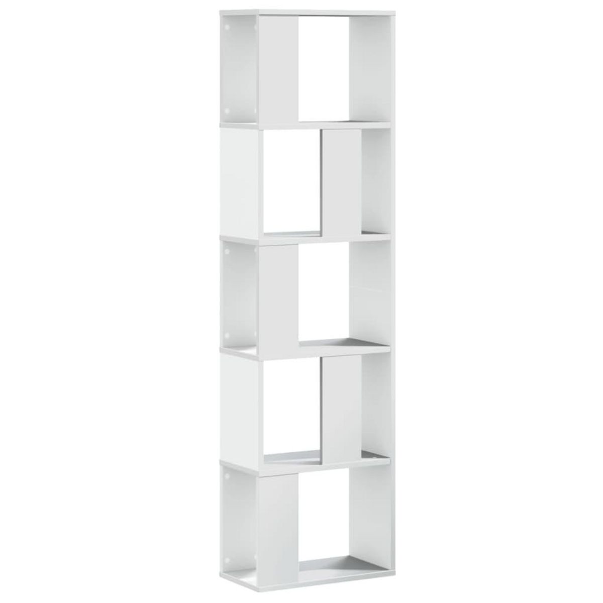 VIDAXL Bibliotheque 5 niveaux blanc 45x23,5x162,5 cm bois d'ingenierie