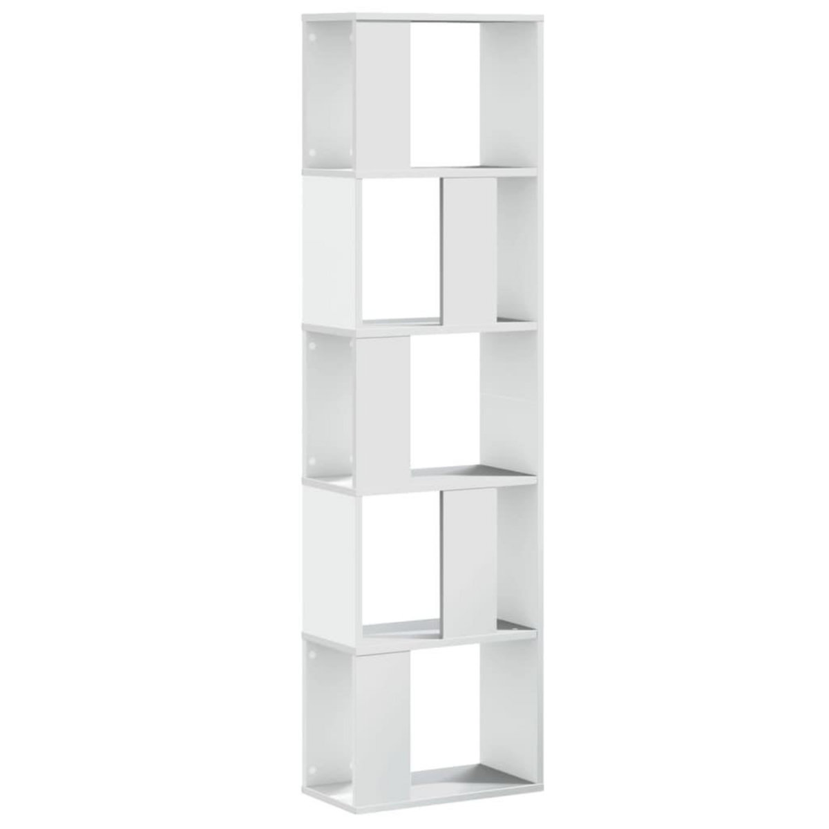 VIDAXL Bibliotheque 5 niveaux blanc 45x23,5x162,5 cm bois d'ingenierie