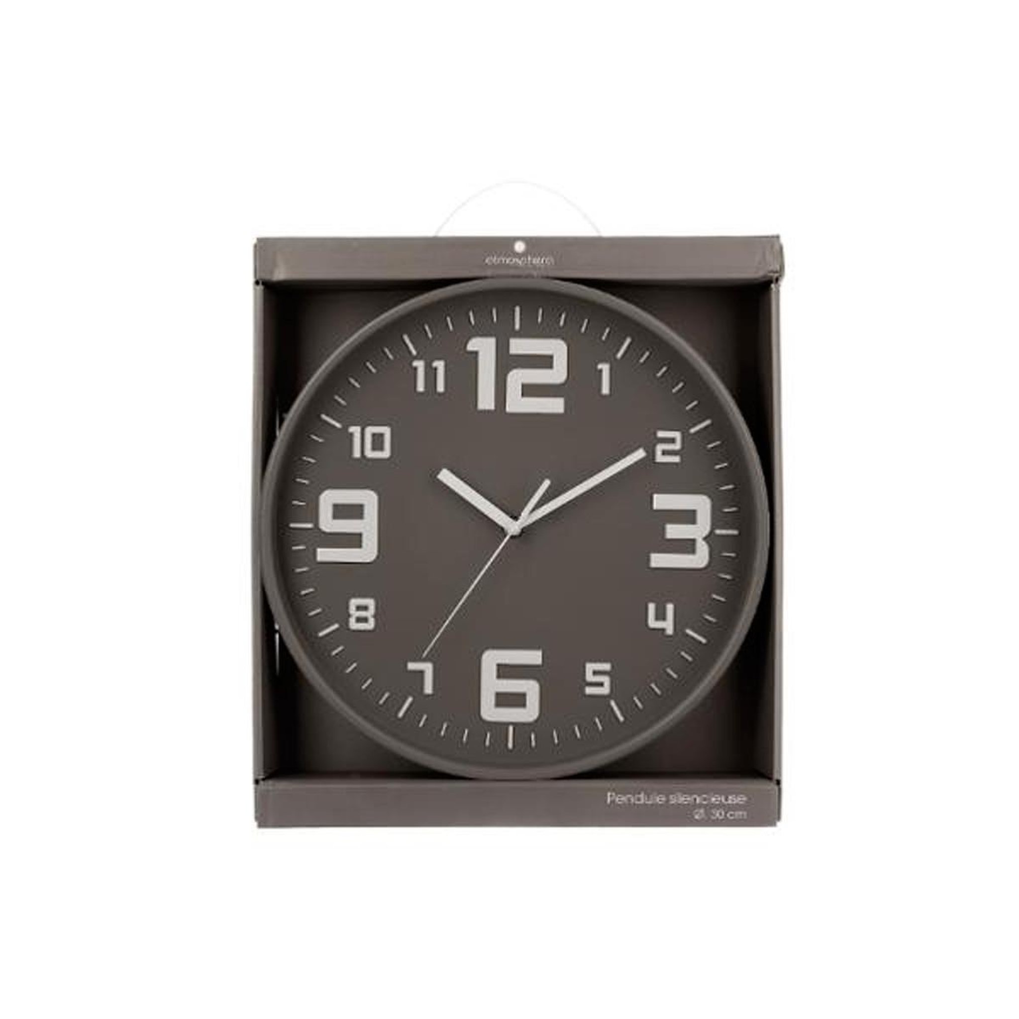 Voir la diapositive 3 : ATMOSPHERA Pendule  silence  30cm gris