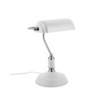 Leitmotiv Lampe de bureau design banquier - H.34cm - Blanc