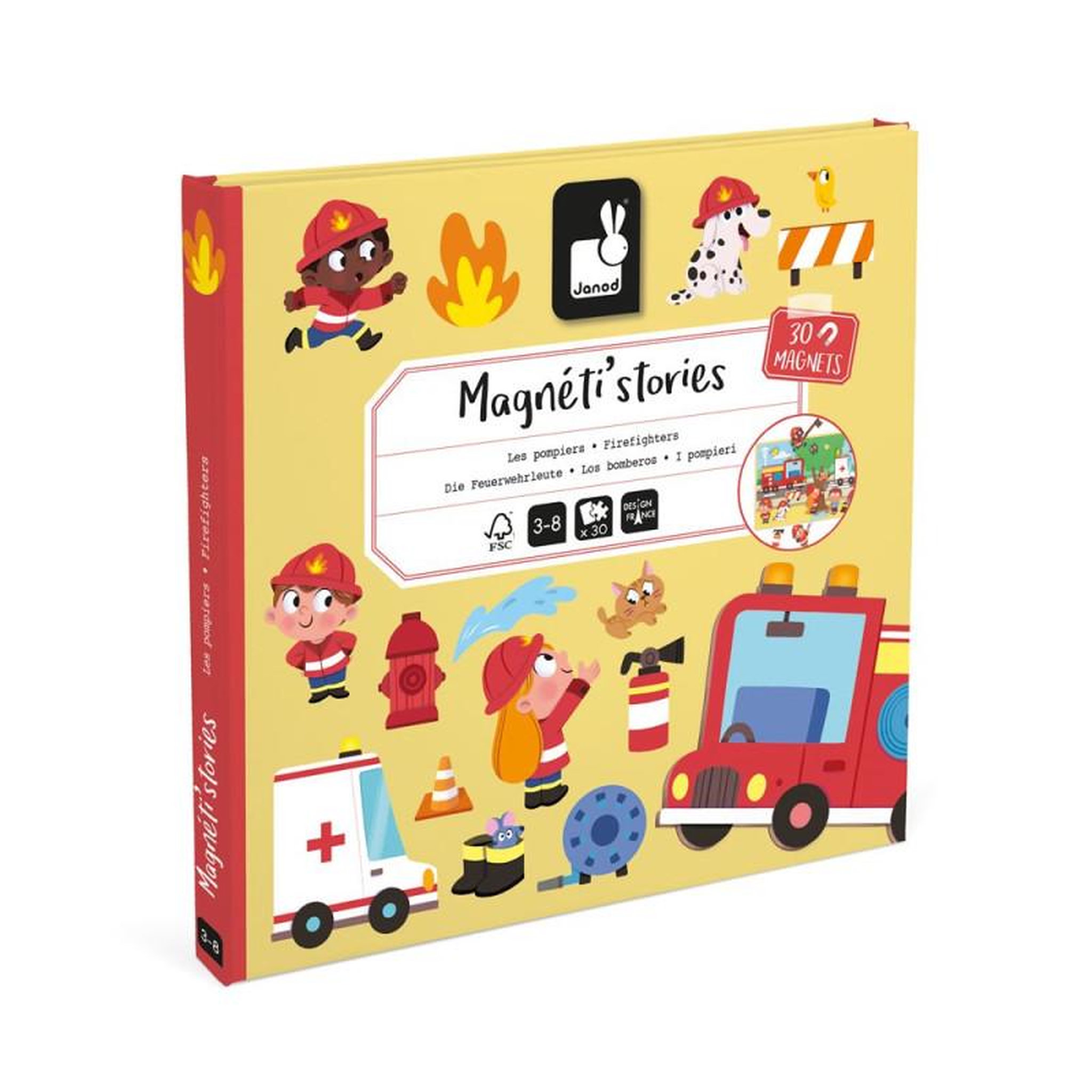 JANOD Jeu éducatif Janod Magnéti stories Les Pompiers