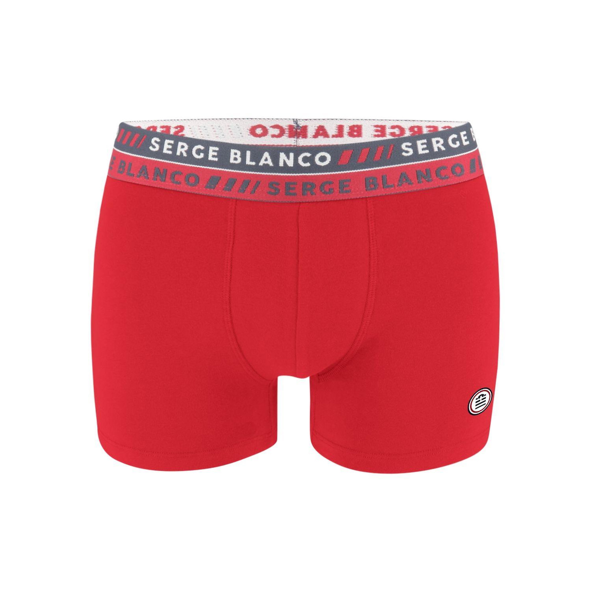 Voir la diapositive 3 : SERGE BLANCO Lot de 8 boxers homme en coton