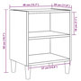 Voir la diapositive 6 : VIDAXL Tables de chevet 2 pcs chene artisanal 40x30x50 cm