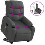 Voir la diapositive 2 : VIDAXL Fauteuil de massage inclinable Gris fonce Tissu