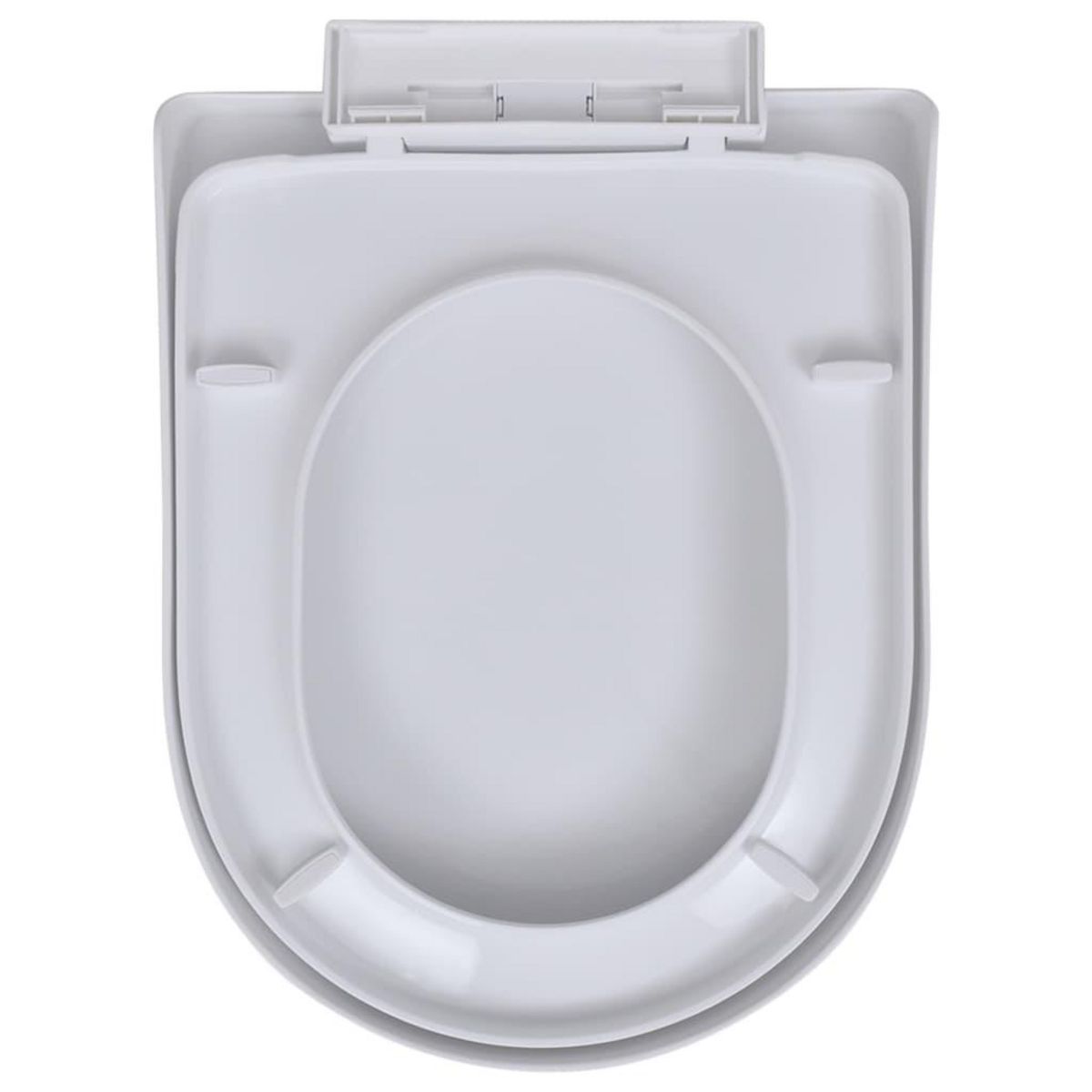VIDAXL Sieges de toilette avec couvercles 2 pcs Plastique Blanc