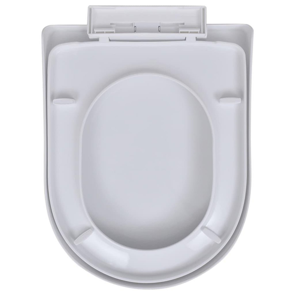 VIDAXL Sieges de toilette avec couvercles 2 pcs Plastique Blanc