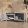 Voir la diapositive 3 : VIDAXL Meuble TV gris beton 90x35x40 cm bois d'ingenierie