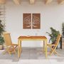 Voir la diapositive 3 : VIDAXL Table a manger de jardin 110x110x75 cm bois d'acacia massif