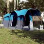 Voir la diapositive 3 : VIDAXL Tente familiale tunnel 8 personnes bleu impermeable
