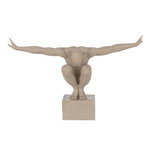 Paris Prix Statuette Déco sur Socle  Athlète  49cm Beige