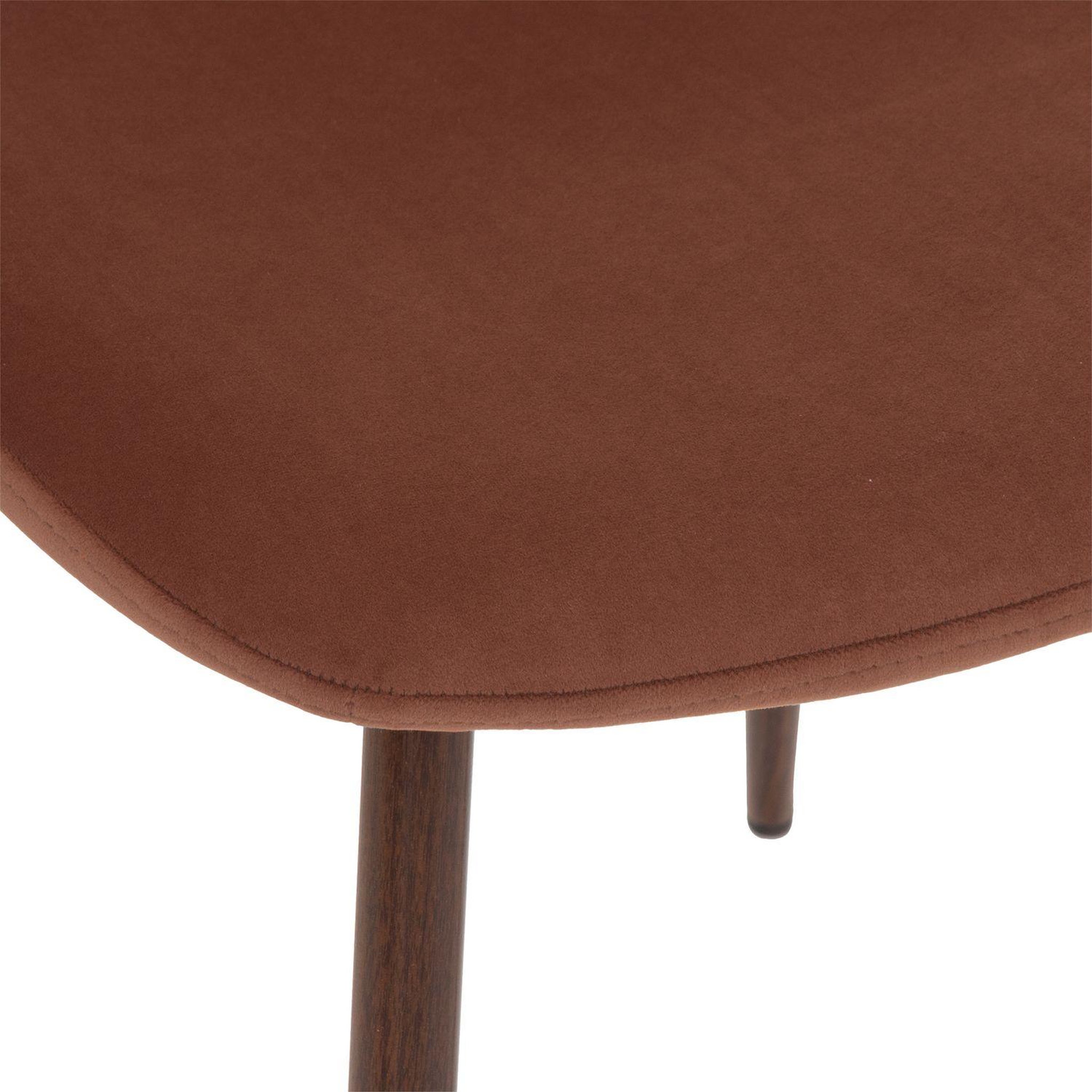 Voir la diapositive 3 : TOILINUX Lot de 4 Chaises confortables en polyester effet velours et pieds en fer